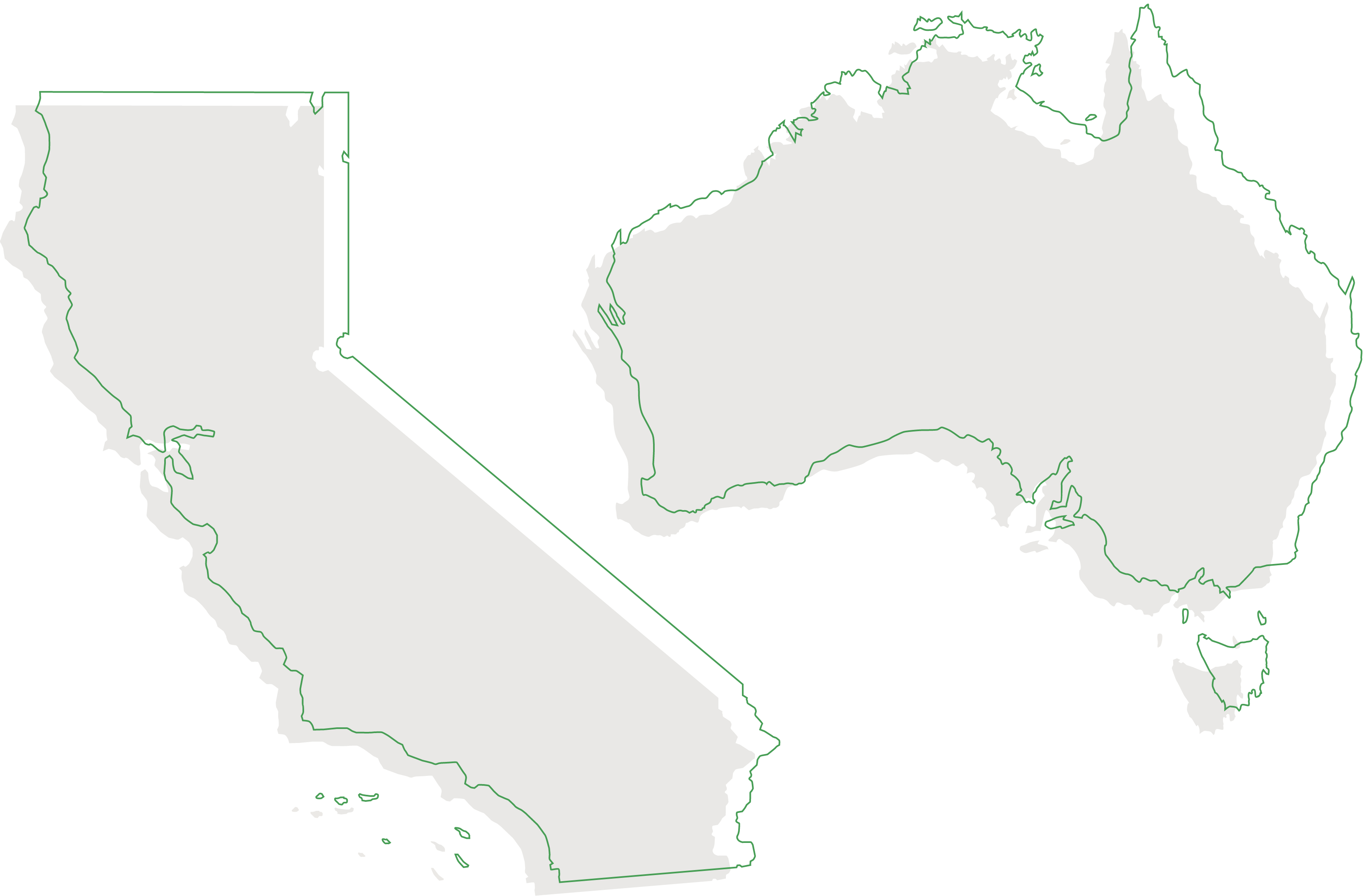California and Australia